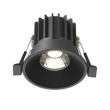 Светильник встраиваемый светодиодный черный 7 Вт 4000К IP20 Maytoni Round (DL058-7W4K-B)