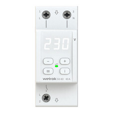 Реле напряжения модульное Welrok D2-63 220 В 63 А тип AC цифровое