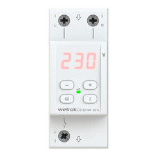 Реле напряжения модульное Welrok D2-40 red 220 В 40 А тип AC цифровое