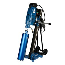 Дрель алмазного бурения сетевая Keos KS-350 Jset 3200 Вт двигатель и стойка с наклоном на роликах