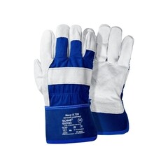 Перчатки спилковые Technogloves Нэви бело-синие 10 (XL)