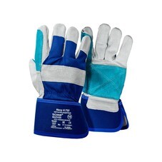 Перчатки спилковые усиленные Technogloves Нэви бело-синие 10 (XL)