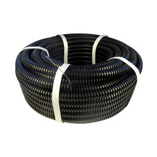 Труба гофрированная ПНД 40 мм Геопласт легкая безгалогенная с зондом черная (15 м) (5185)