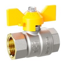Кран шаровой газовый LD Pride 1 1/4 ВР(г) х 1 1/4 ВР(г) бабочка (LD 47.111.2.32.M02 GAS)