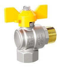 Кран шаровой газовый LD Pride 1/2 ВР(г) х 1/2 НР(ш) бабочка (LD 47.254.15)