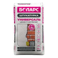 Штукатурка-шпаклевка цементная Боларс Универсаль белая 25 кг