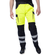 Брюки сигнальные Brodeks KS309 56 рост 182-188 см желтые/черные (KS309YELLOW56)