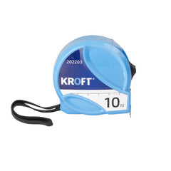 Рулетка Kroft с фиксатором 10 м x 25 мм