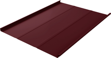 Фальц двойной стоячий 0,5 мм Grand Line Line с пленкой на замках красное вино RAL 3005 satin matt TX