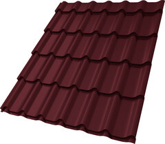 Металлочерепица 0,5 мм Grand Line Классик красное вино RAL 3005 satin matt TX