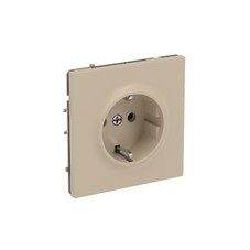 Розетка DKC Kant встраиваемая ванильный марципан с заземлением (7015033DIY)