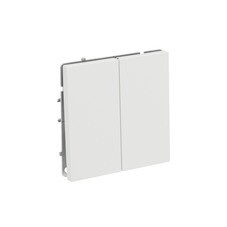Выключатель DKC Kant двухклавишный встраиваемый белый песок (7010104DIY)