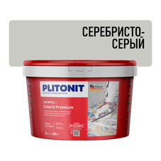 Затирка цементная Plitonit Colorit Premium серебристо-серая ведро 2 кг