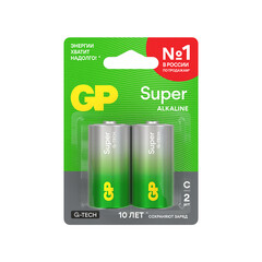 Батарейка GP Batteries Super Алкалин C LR14 1,5 В (2 шт.) (GP 14AA21-2CRSBC2)