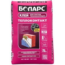 Штукатурно-клеевая смесь для теплоизоляции Боларс Теплоконтакт 25 кг