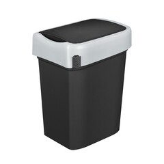 Контейнер для мусора Econova Smart Bin с крышкой 10 л полипропилен черный