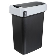 Контейнер для мусора Econova Smart Bin с крышкой 50 л полипропилен черный