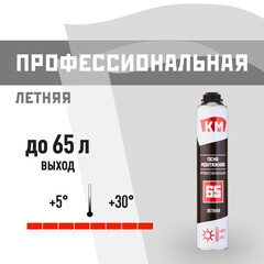 Пена монтажная профессиональная КМ 65 летняя 870 мл