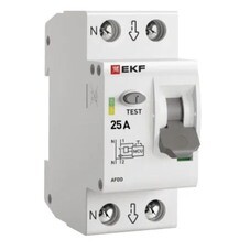 Устройство защиты от дугового пробоя EKF PROxima 25-pro 2P 25А 230 В на DIN-рейку (afdd-2-25-pro)