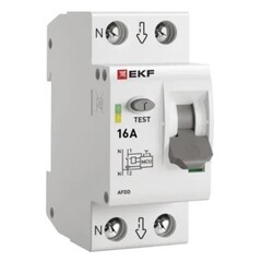 Устройство защиты от дугового пробоя EKF PROxima 16-pro 2P 16А 230 В на DIN-рейку (afdd-2-16-pro)