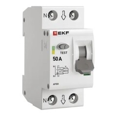 Устройство защиты от дугового пробоя EKF PROxima 50-pro 2P 50А 230 В на DIN-рейку (afdd-2-50-pro)