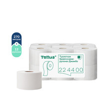 Туалетная бумага Tellus ТР-2 Баланс в мини-рулонах Джамбо 270 м (12 шт.) (224400)