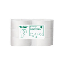 Туалетная бумага Tellus ТР-1 Баланс в больших рулонах Джамбо 750 м (6 шт.) (214400)