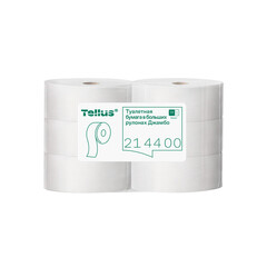 Туалетная бумага Tellus ТР-1 Баланс в больших рулонах Джамбо 750 м (6 шт.) (214400)
