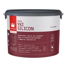 Краска фасадная Tikkivala Yki Silicon силиконовая база А белая 9 л