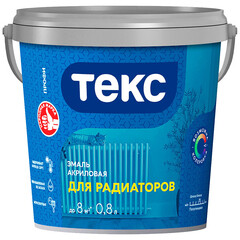 Эмаль для радиаторов Текс Профи база А белая полуглянцевая акриловая 0,8 л