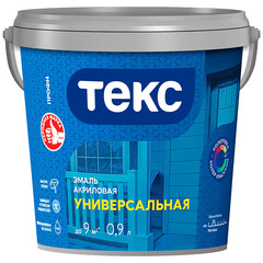 Эмаль универсальная акриловая Текс Профи белая матовая 0,9 л