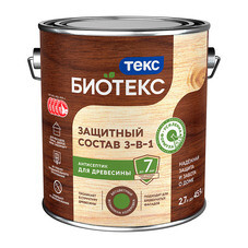 Антисептик Текс Bioteks 2-в-1/3-в-1 декоративный для дерева бесцветный 2,7 л