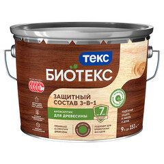 Антисептик Текс Bioteks 2-в-1/3-в-1 декоративный для дерева палисандр 9 л