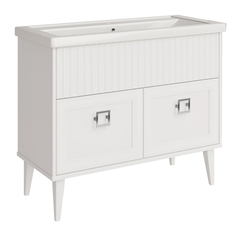 Тумба под раковину ASB-Woodline Риола 100 см напольная белая (12412 Б)