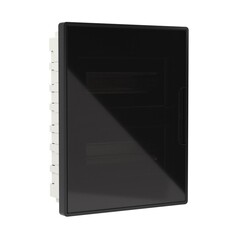 Щит распределительный встраиваемый DKC Frame ЩРВ-П пластиковый IP40 399х312х100 мм 24 модуля черная дверь (F24B1BDDIY)