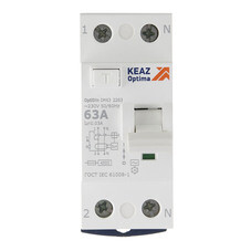 УЗО КЭАЗ DM63 OptiDin 63А 1P+N тип AC 30 мА 4,5 кА (343890)