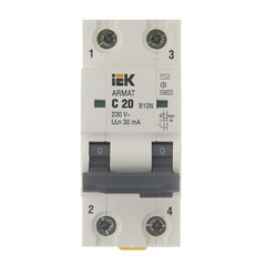 Автомат дифференциальный IEK Armat B10N 20А 1+N тип AC 30 мА 10 кА (AR-B10N-2-C020C030)