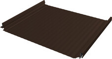 Кликфальц 0,5 мм Grand Line Pro Gofr с пленкой на замках коричневый RAL 8017 satin matt TX