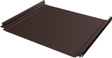 Кликфальц 0,5 мм Grand Line Pro с пленкой на замках коричневый RAL 8017 satin matt