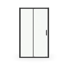 Душевая дверь раздвижная стекло прозрачное Ulitka Safari 120х195 см профиль черный (74104129)