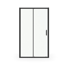 Душевая дверь раздвижная стекло прозрачное Ulitka Safari 120х195 см профиль черный (74104129)