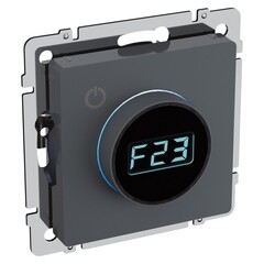 Терморегулятор IEK Brite ТС10-1-БрМ для теплого пола встраиваемый маренго электронный с индикацией (BR-RT11-K35)