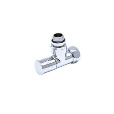 Вентиль запорный угловой для полотенцесушителя 3/4 ВР (г) х 1/2 НР (ш)