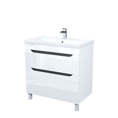Комплект тумба с раковиной Iddis Ray 80 см напольная белая (RAY80WFi95K)
