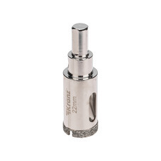 Коронка алмазная Kranz (KR-92-0007) по стеклу/керамике/керамограниту d22 мм