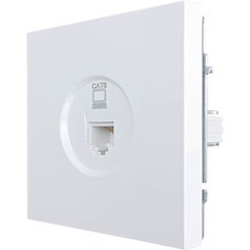 Розетка компьютерная Lezard Zima встраиваемая белая RJ45 (704-0288-140)