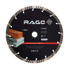 Диск алмазный по бетону Rage Jet Max 230х22,2х2,8 мм турбосегментный сухой рез (606230)
