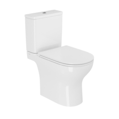 Унитаз-компакт Vitra М50 безободковый с горизонтальным выпуском с сиденьем дюропласт микролифт белый (9889B003-7200)