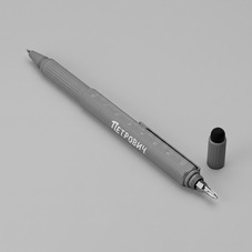 Ручка-стилус металлическая шариковая «Tool» с уровнем и отверткой, Серый, 0,9х0,9х15