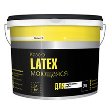 Краска латексная Element Latex для стен и потолков 9 л